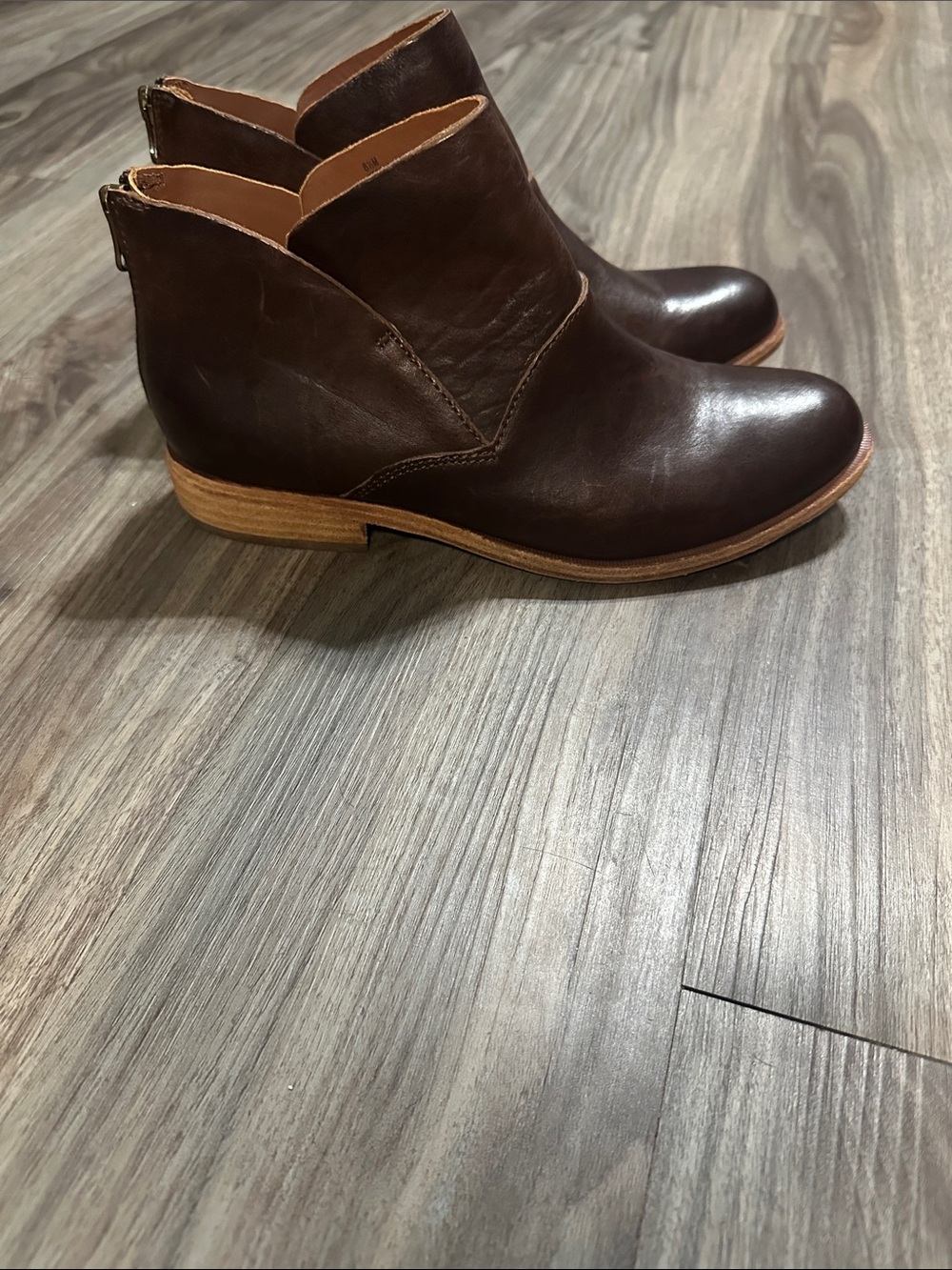 Kork-Ease Women's Dark Brown Leather Ankle Booties - Picture 5 of 14